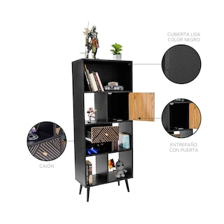 Foto 3 | Foto 3 | Librero Top Living Bukler-n Negro