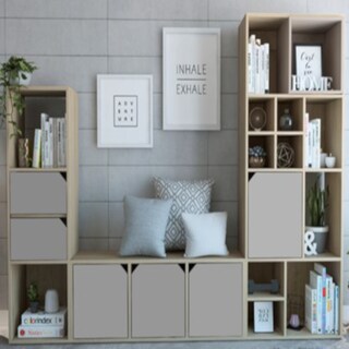 Foto 4 | Foto 4 | Librero Fiji  Modulo Cajones Color Duna Virtual Muebles