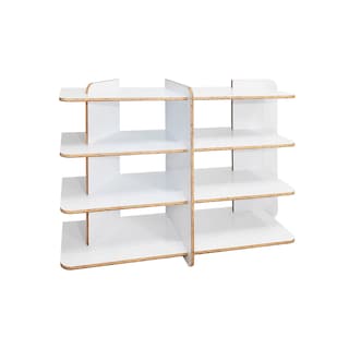 Foto 3 | Foto 3 | Librero Bajo Reggo Moderno Mueble Organizador Oficina color Blanco