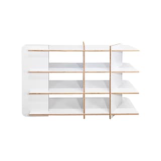 Foto 4 | Foto 4 | Librero Bajo Reggo Moderno Mueble Organizador Oficina color Blanco