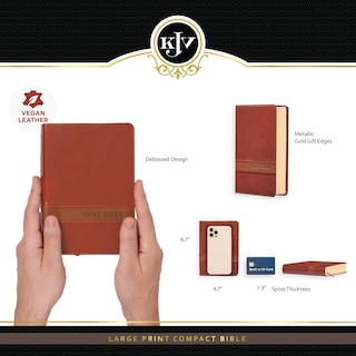 Foto 3 | Foto 3 | Letra Roja Compacta Con Letra Grande De Bible Christian Art Gifts Kjv - Venta Internacional.