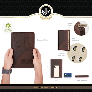 Foto 3 | Foto 3 | Bible Christian Art Gifts Kjv Deluxe Gifts, De Piel Sintética - Venta Internacional.