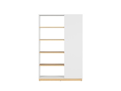 Foto 1 | Foto 1 | Librero Blanco Con 2 Entrepaños Y 1 Puerta Hecho De Madera Industrializada 120cm (ancho)*37cm (profundo)