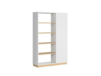 Foto 2 | Foto 2 | Librero Blanco Con 2 Entrepaños Y 1 Puerta Hecho De Madera Industrializada 120cm (ancho)*37cm (profundo)