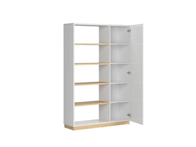 Foto 3 | Foto 3 | Librero Blanco Con 2 Entrepaños Y 1 Puerta Hecho De Madera Industrializada 120cm (ancho)*37cm (profundo)