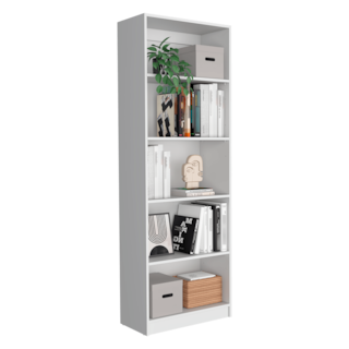 Foto 2 | Foto 2 | Librero Home Blanco con Cinco Entrepaños Virtual Muebles