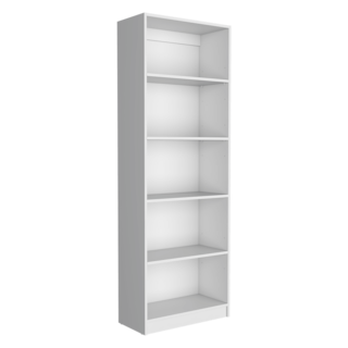 Foto 3 | Foto 3 | Librero Home Blanco con Cinco Entrepaños Virtual Muebles