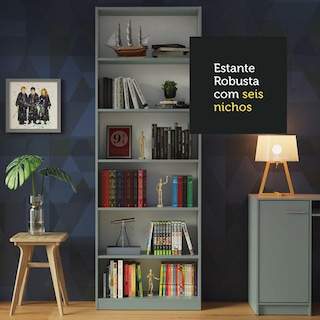 Foto 6 | Foto 6 | Librero Organizador Multifuncional Madesa 6 Nichos Gris