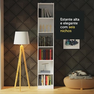 Foto 6 | Foto 6 | Estante Librero Organizador Madesa 6906 Con 6 Nichos Blanco