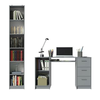 Foto 4 | Foto 4 | Kit Estante Librero Madesa 6906 Y Organizador 9400 Gris