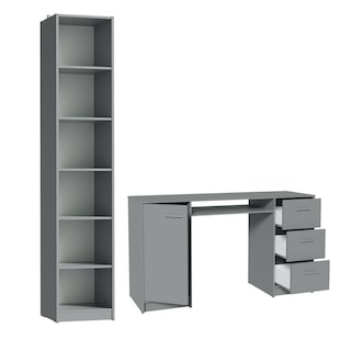 Foto 5 | Foto 5 | Kit Estante Librero Madesa 6906 Y Organizador 9400 Gris