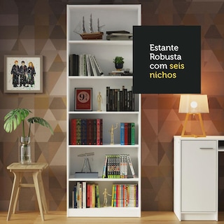 Foto 6 | Foto 6 | Kit Estante Librero Organizador Madesa 6908 Blanco