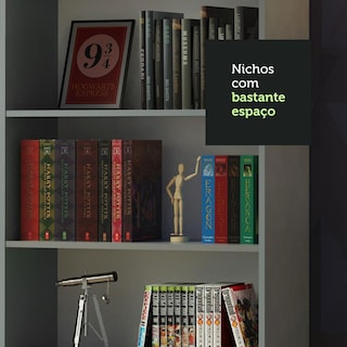 Foto 6 | Foto 6 | Kit Estante Librero Madesa 6908 Y Organizador 6906 Gris