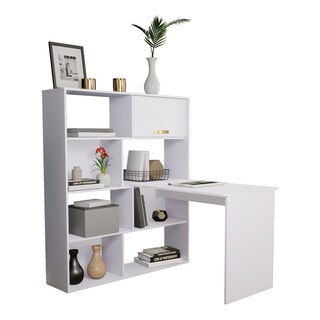 Foto 1 | Foto 1 | Escritorio Con Librero British Color Blanco