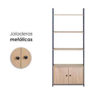 Foto 8 | Foto 8 | Librero Organizador Ilios Innova 4 Repisas Puerta y Estructura Metálica