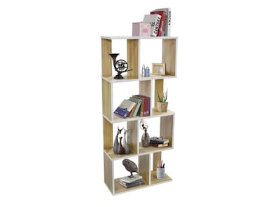 Foto 1 | Foto 1 | Elegante Librero Xtellar Top Living, Diseño Minimalista Moderno, Organizador Multiusos En Madera Y Blanco, Ideal Para Cualquier