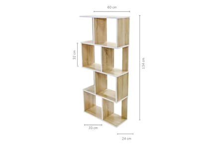 Foto 3 | Foto 3 | Elegante Librero Xtellar Top Living, Diseño Minimalista Moderno, Organizador Multiusos En Madera Y Blanco, Ideal Para Cualquier