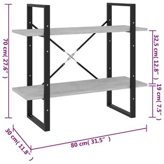 Foto 7 | Foto 7 | Armario Vidaxl De Madera Aglomerada Gris Hormigón De 2 Niveles - Venta Internacional.