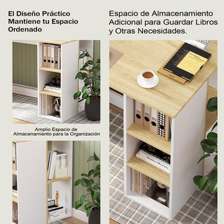 Foto 5 | Foto 5 | Escritorio Furniturer Brenton Blanco 120 X 60 X 75 Cm