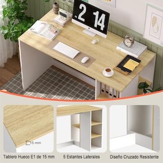 Foto 7 | Foto 7 | Escritorio Furniturer Brenton Blanco 120 X 60 X 75 Cm