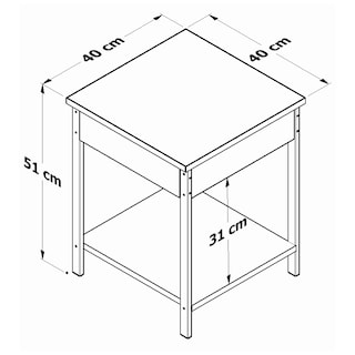 Foto 7 | Foto 8 | Mesa Lateral Playcon 40 x 51 cm Blanca