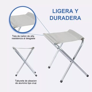 Foto 2 | Foto 2 | Mesa Plegable Portafolio BELUG color Blanco Portátil para Jardín 1.8 M + 2 Taburetes