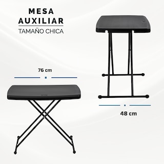 Foto 3 | Foto 3 | Mesa Plegable EKE Life Home Negra Portátil
