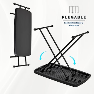 Foto 7 | Foto 7 | Mesa Plegable EKE Life Home Negra Portátil