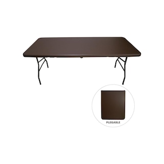 Foto 1 | Foto 1 | Mesa Plegable Jauz Improvement De Plástico Color Café Ideal Para Eventos Y Jardín