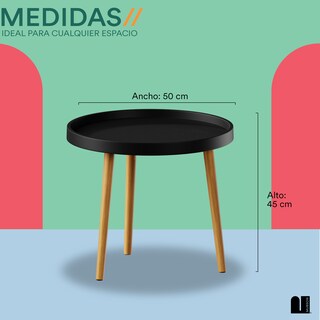 Foto 5 | Foto 5 | Mesa de Centro Mubson Eclipse color Negro Redonda