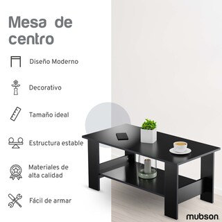 Foto 2 | Foto 2 | Mesa de Centro Minimalista Mubson Erin color Negro