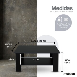 Foto 3 | Foto 3 | Mesa de Centro Minimalista Mubson Erin color Negro