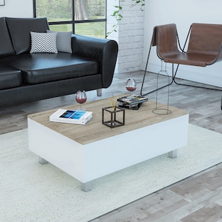 Foto 2 | Foto 2 | Mesa de Centro Gambia color Duna y Blanco Virtual Muebles