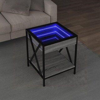 Foto 2 | Foto 2 | Bossa Mesa Auxiliar Radnick Con Base De Almacenamiento Efecto Luz Led Efecto Infinito