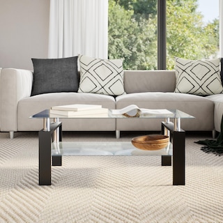 Foto 2 | Foto 2 | Mesa De Café Vidaxl Con Marco De Melamina Gris Y Tapa De Vidrio Templado - Venta Internacional.