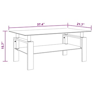 Foto 4 | Foto 4 | Mesa De Café Vidaxl Con Marco De Melamina Gris Y Tapa De Vidrio Templado - Venta Internacional.