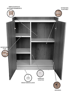 Foto 3 | Foto 3 | Gabinete Organizador Decomobil Gris