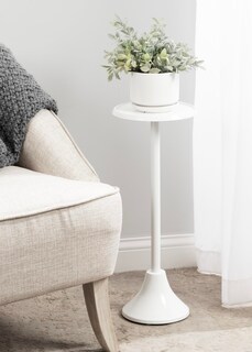 Foto 3 | Foto 3 | Mesa Con Pedestal Para Bebidas Kate Y Laurel Sanzo, Metal Blanco, 23 Cm - Venta Internacional.