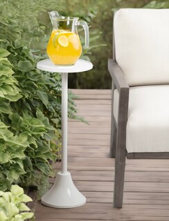 Foto 4 | Foto 4 | Mesa Con Pedestal Para Bebidas Kate Y Laurel Sanzo, Metal Blanco, 23 Cm - Venta Internacional.
