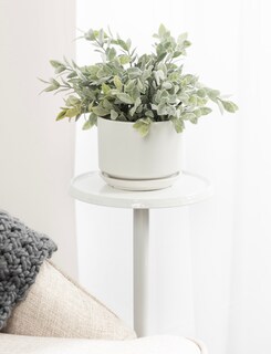 Foto 5 | Foto 5 | Mesa Con Pedestal Para Bebidas Kate Y Laurel Sanzo, Metal Blanco, 23 Cm - Venta Internacional.