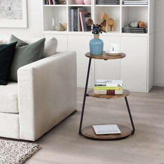 Foto 4 | Foto 4 | Mesa Auxiliar Furniturer Saffir Marrón 38 X 38 X 61 Cm