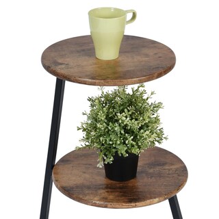 Foto 6 | Foto 6 | Mesa Auxiliar Furniturer Saffir Marrón 38 X 38 X 61 Cm