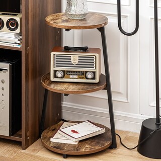 Foto 8 | Foto 8 | Mesa Auxiliar Furniturer Saffir Marrón 38 X 38 X 61 Cm