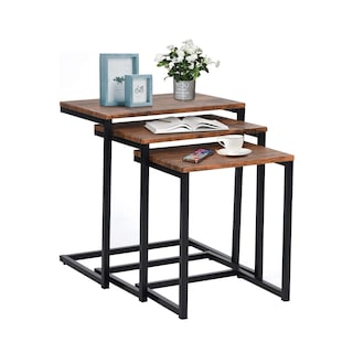 Foto 1 | Foto 1 | Mesa Auxiliar Furniturer Maximo Marrón 50 X 34.8 X 55cm 43.8 X 33 X 50cm 37.8 X 31 X 45cm