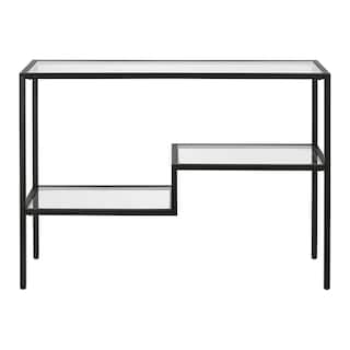 Foto 4 | Foto 4 | Mesa Consola Con Estructura Metálica Negra Y Repisas Escalonadas De Vidrio – Bossa Lira