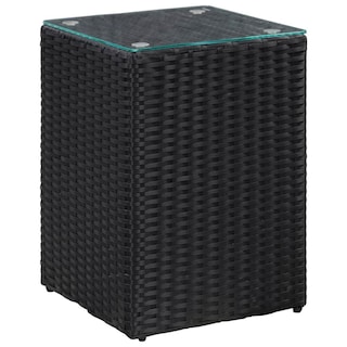Foto 3 | Foto 3 | Mesas Auxiliares Vidaxl 3 Unidades Con Tapa De Cristal Poliratán Negro - Venta Internacional.