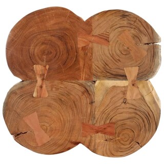 Foto 5 | Foto 5 | Mesa De Café Vidaxl De Madera Maciza De Acacia Con Marco De Hierro 52 X 50 X 36 Cm - Venta Internacional.