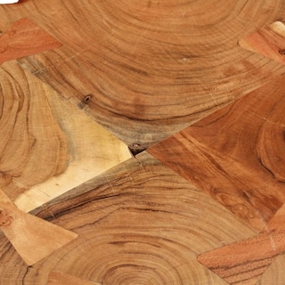 Foto 7 | Foto 7 | Mesa De Café Vidaxl De Madera Maciza De Acacia Con Marco De Hierro 52 X 50 X 36 Cm - Venta Internacional.