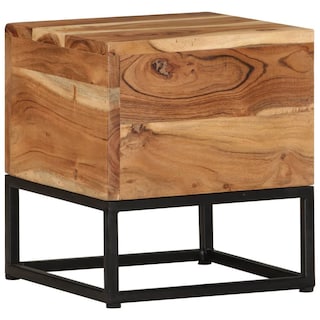 Foto 1 | Foto 1 | Mesa Auxiliar Vidaxl De Madera Maciza De Acacia 30 X 30 X 33 Cm Con Patas De Hierro - Venta Internacional.