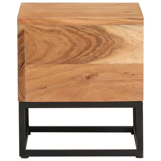 Foto 3 | Foto 3 | Mesa Auxiliar Vidaxl De Madera Maciza De Acacia 30 X 30 X 33 Cm Con Patas De Hierro - Venta Internacional.